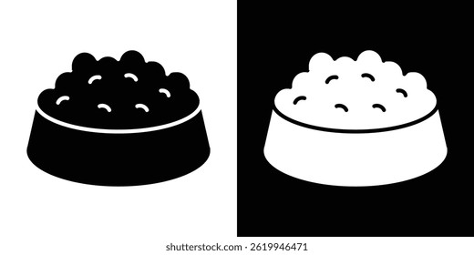 Dog feeding icon vector, solid logo illustration, pictogram