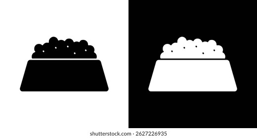 Dog feeding icon vector, solid illustration, pictogram