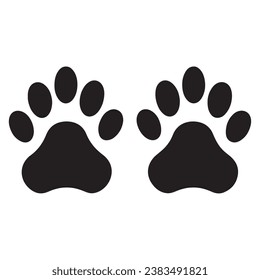 Dog feet black Silhouette vactor
