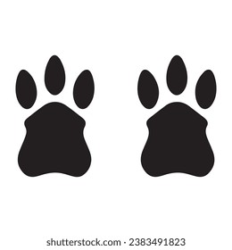 Dog feet black Silhouette vactor
