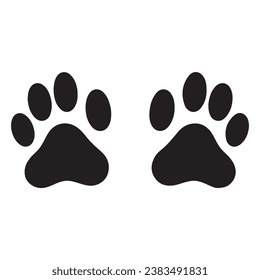 Dog feet black Silhouette vactor

