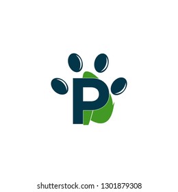 dog feet logo template