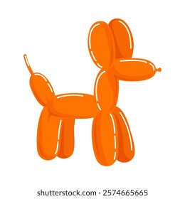 dog figure with balloons isolated