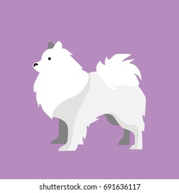  dog figure silhouette icon Japanese Spitz 