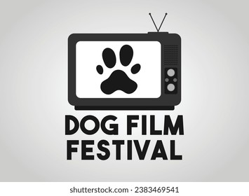 Dog Film Festival. Gradient background. Poster, banner, card, background. Eps 10.