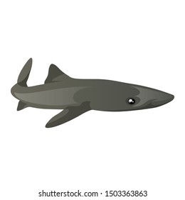 Dog Fish Vector Illustration Isolated On White Background