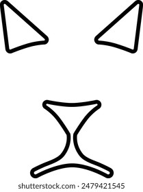 Dog flat black vector icon.