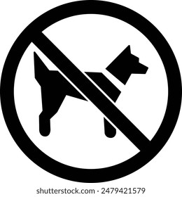 Hundsflach Schwarz Vektorgrafik Symbol.
