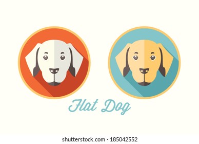 Dog in flat design