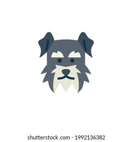 Dog Flat Icon Isolated On White Background