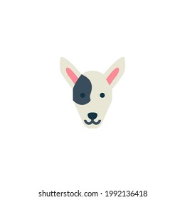 Dog Flat Icon Isolated On White Background