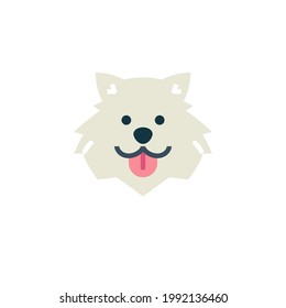 Dog Flat Icon Isolated On White Background
