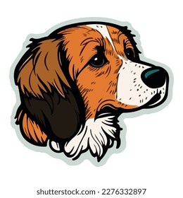 Dog Flat Icon Isolated On White Background
