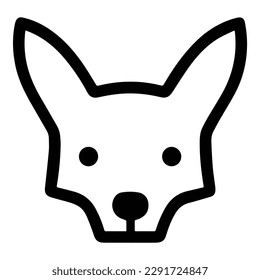 Dog Flat Icon Isolated On White Background
