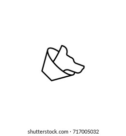 Dog flat icon. Single high quality symbol of line animal vector for web design or mobile app. Color sign of vet for design logo. Single pictogram on white background