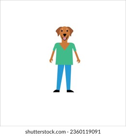 dog flat illustration design 2023