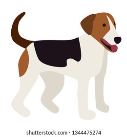 Dog flat illustration on white
