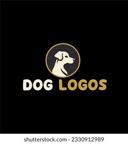 dog flat logo illustration design. 2d icon illustration