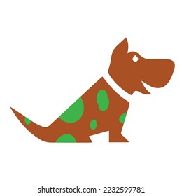 Dog flat logo, puppy face minimal logo design