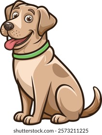  Dog flat style sticker design. 