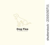 Dog flea logo design with simple concept