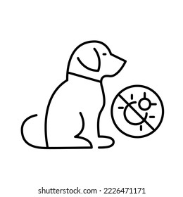 Dog flea protection. Pixel perfect, editable stroke line icon