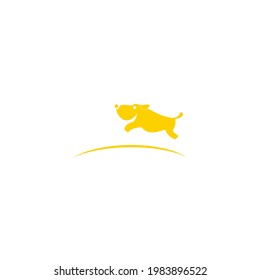 dog float mascot illustration for logo