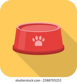 Dog food bowl, pet bowl, pet food bowl. Vector illustration, web banner, poster, vector.