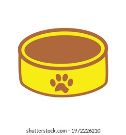 Dog Food Bucket Vector Illustration