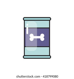 dog food can icon. vector illustration
