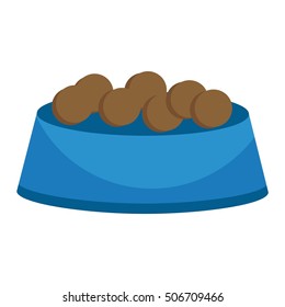 Dog food cap vector illustration and pet plate food cap animal snack nutrition vector illustration