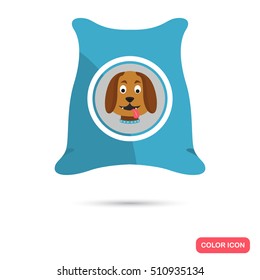 Dog food color icon. Flat design. Pet shop theme