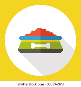 dog food flat icon