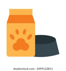 Dog Food Flat Icon Design For Personal nad Commercial Use