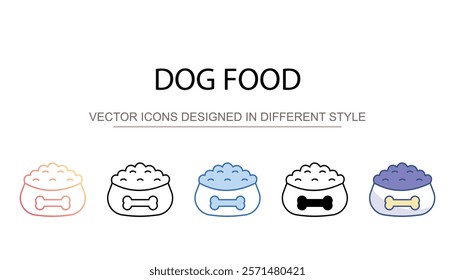 Dog Food icon design with white background stock illustration