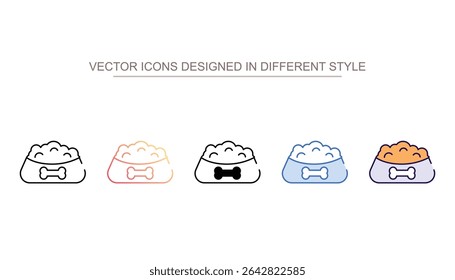 Dog Food icon design with white background stock illustration