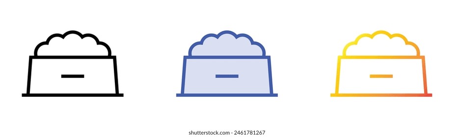 dog food icon. Linear, Blue Fill and Gradient Style Design Isolated On White Background