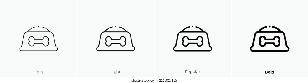 dog food icon. Linear style sign isolated on white background. Vector illustration.
