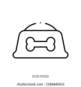 dog food icon. Linear style sign isolated on white background. Vector illustration