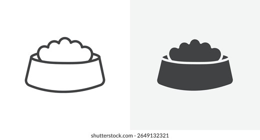 Dog food icon Outline vector sign