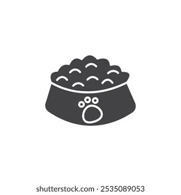 Dog food icon Symbol mark in filled style