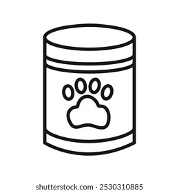 Dog food icon Thin line art isolated