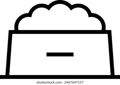 dog food icon. Thin linear style design isolated on white background