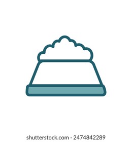 Plantilla de diseño de Vector de ícono de comida para perros simple y limpia