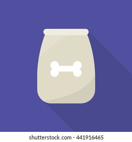 dog food icon. vector illustration