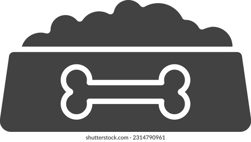 Imagen vectorial del icono de comida de perro. Adecuado para aplicaciones web móviles y medios de impresión.