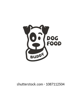 Dog food logo design template. Vector illustration.