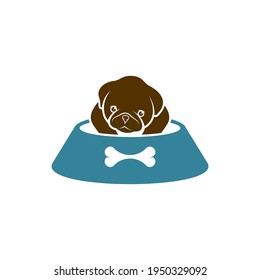Dog Food logo design vector illustration, Creative Dog logo design concept template, symbols icons