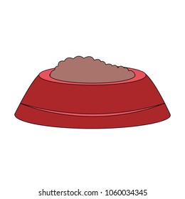 Dog food on bowl