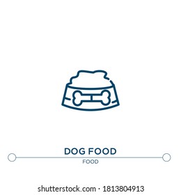 dog food outline vector icon. simple element illustration. dog food outline icon from editable food concept. can be used for web and mobile
